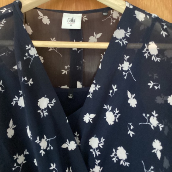 Cabi floral print midi dress with blue slip - Picture 4 of 4